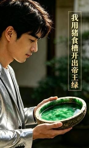 短剧《我用猪食槽开出帝王绿》海报