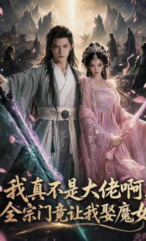 短剧《我真不是大佬啊，全宗门竟让我娶魔女》海报