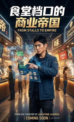 短剧《食堂档口的商业帝国》海报