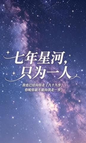 短剧《七年星河，只为一人》海报