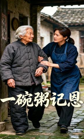 短剧《一碗粥记恩》海报