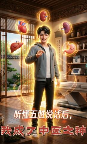 短剧《听懂五脏说话后，我成了中医之神》海报