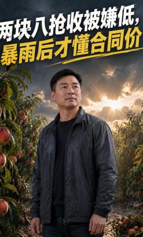 短剧《两块八抢收被嫌低，暴雨后才懂合同价》海报