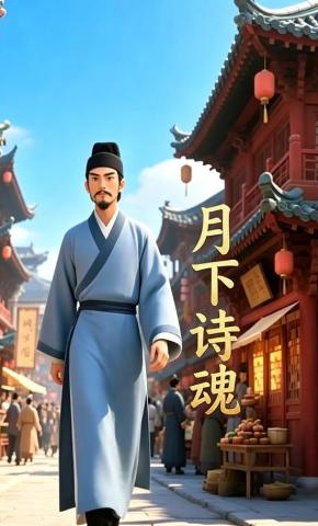 短剧《月下诗魂》海报