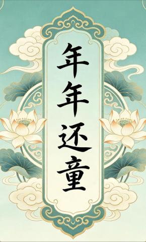 短剧《年年还童》海报