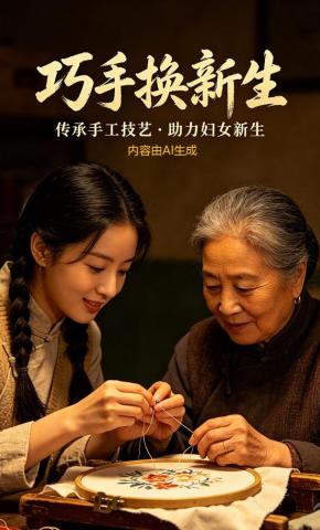 短剧《巧手换新生》海报