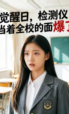 短剧《觉醒日，检测仪当着全校的面爆了》海报