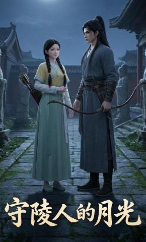 短剧《守陵人的月光》海报