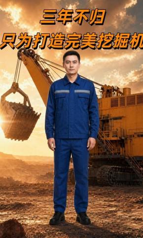 短剧《三年不归只为打造完美挖掘机》海报