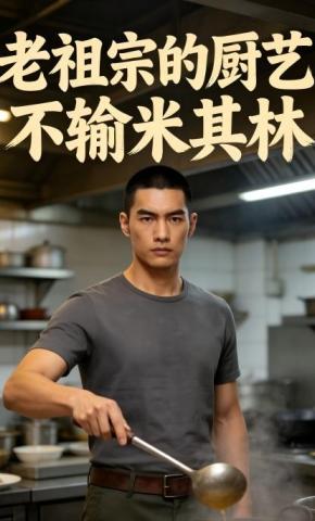 短剧《老祖宗的厨艺，不输米其林》海报