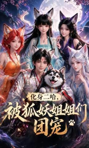 短剧《化身二哈，被狐妖姐姐们团宠》海报