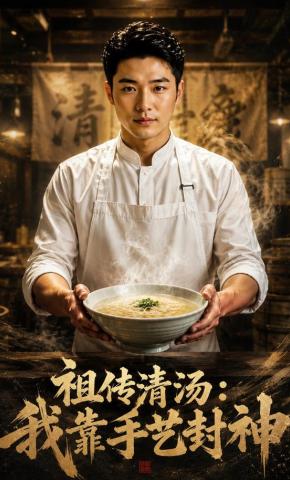 短剧《祖传清汤：我靠手艺封神》海报