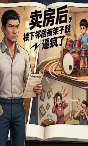 短剧《卖房后，楼下邻居被架子鼓逼疯了》海报