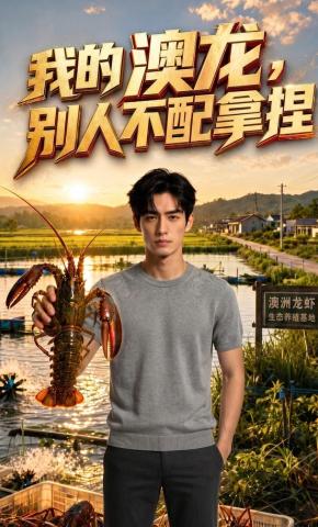 短剧《我的澳龙，别人不配拿捏》海报