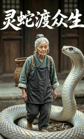 短剧《灵蛇渡众生》海报