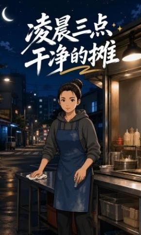 短剧《凌晨三点干净的摊》海报