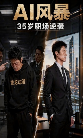 短剧《AI风暴：35岁职场逆袭》海报
