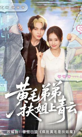短剧《黄毛弟弟扶姐上青云》海报