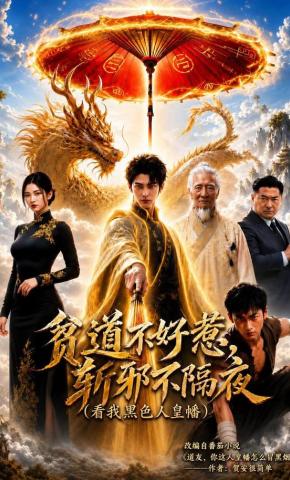 短剧《贫道不好惹斩邪不隔夜（看我黑色人皇幡）》海报