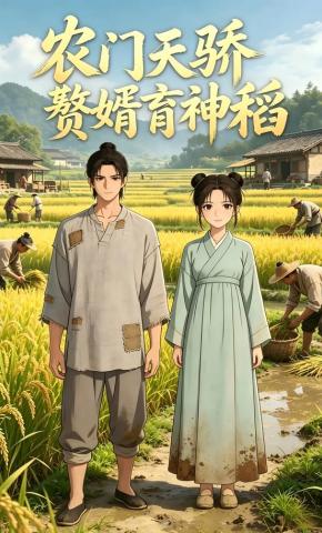 短剧《农门天骄赘婿育神稻》海报