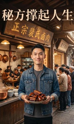 短剧《秘方撑起人生》海报