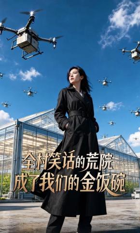 短剧《全村笑话的荒院，成了我们的金饭碗》海报