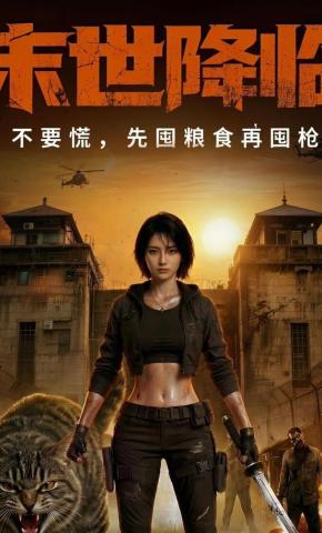 短剧《末世降临不要慌，先囤粮食再囤枪！》海报