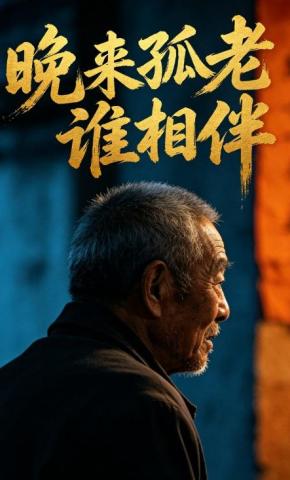 短剧《晚来孤老谁相伴》海报