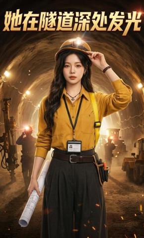 短剧《她在隧道深处发光》海报