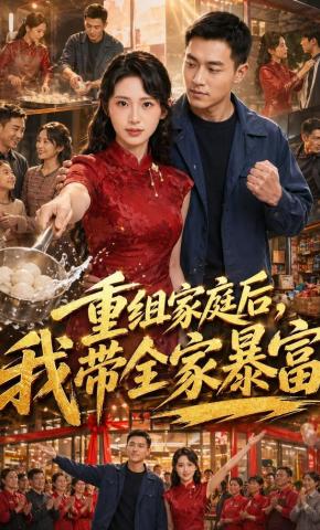 短剧《重组家庭后，我带全家暴富》海报