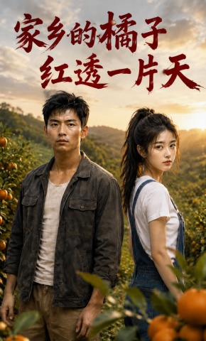 短剧《家乡的橘子红透一片天》海报