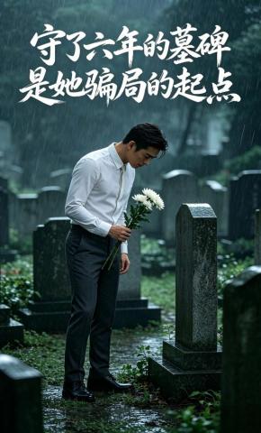 短剧《守了六年的墓碑，是她骗局的起点》海报