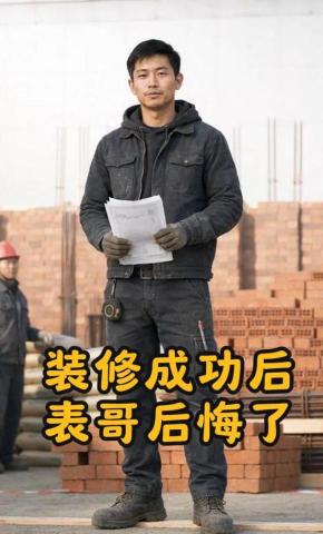 短剧《装修成功后，表哥后悔了》海报