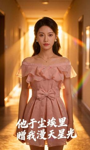 短剧《他于尘埃里，赠我漫天星光》海报