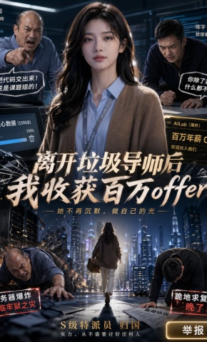 短剧《离开垃圾导师后，我收获百万offer》海报
