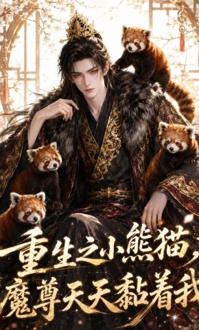 短剧《重生之小熊猫，魔尊天天黏着我》海报