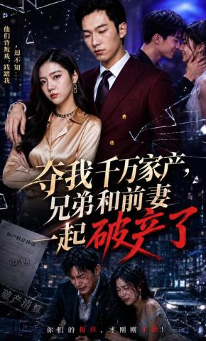 短剧《夺我千万家产，兄弟和前妻一起破产了》海报