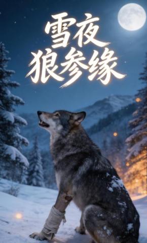 短剧《雪夜狼参缘》海报