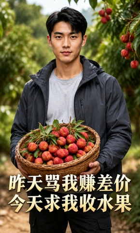 短剧《昨天骂我赚差价今天求我收水果》海报