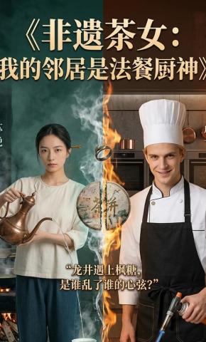 短剧《非遗茶女：我的邻居是法餐厨神》海报