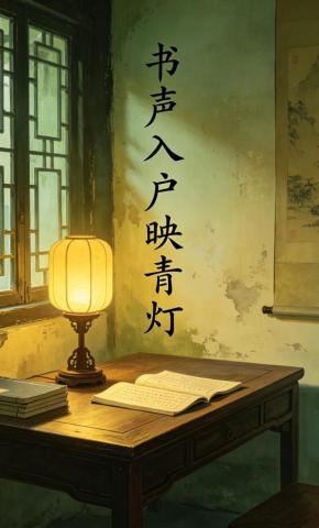 短剧《书声入户映青灯》海报