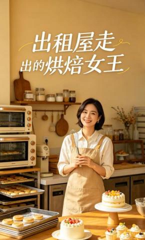 短剧《出租屋走出的烘焙女王》海报