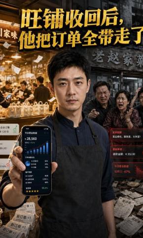 短剧《旺铺回收后，他把订单全带走了》海报