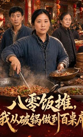 短剧《八零饭摊，我从破锅做到百桌席》海报