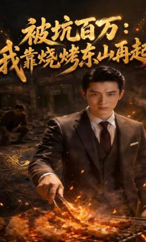 短剧《被坑百万：我靠烧烤东山再起》海报