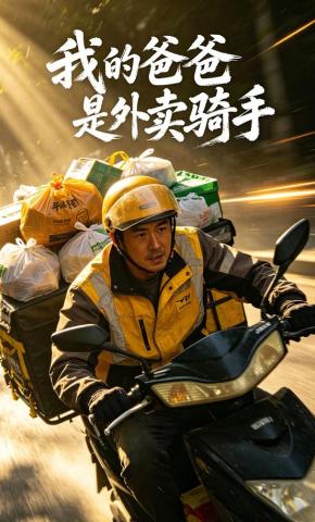短剧《我的爸爸是外卖骑手》海报