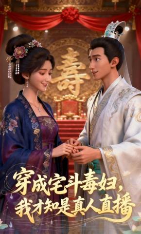 短剧《穿成宅斗毒妇，我才知是真人直播》海报