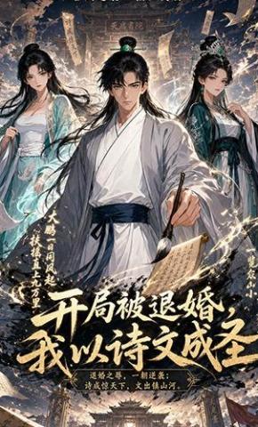 短剧《开局被退婚，我以诗文成圣》海报