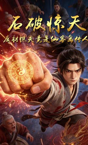 短剧《石破惊天：废材樵夫竟是仙客岛传人》海报