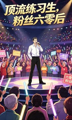 短剧《顶流练习生，粉丝六零后》海报